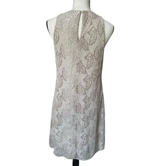 Ralph Lauren Dress Fully Lined Lace Sheath Sleeveless Women's 6 Gold Metallic - Picture 3 of 10